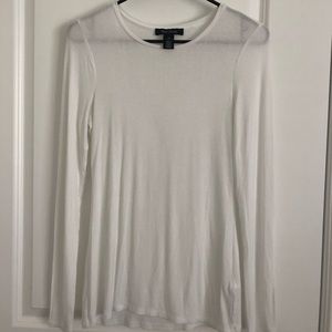 WHBM White Lightweight Top NWOT